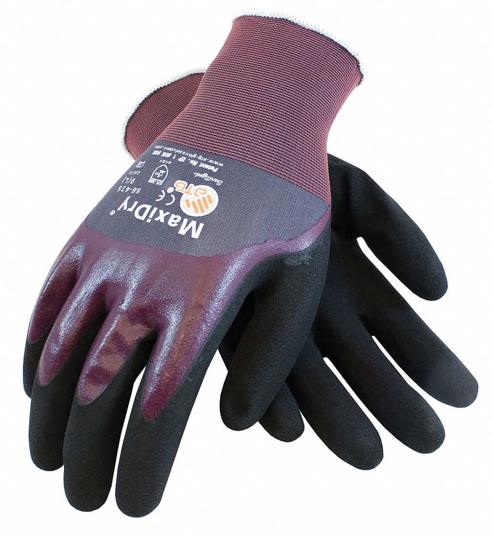 PIP MaxiDry Foam Microporous Nitrile Coated Gloves XL 12-Pack