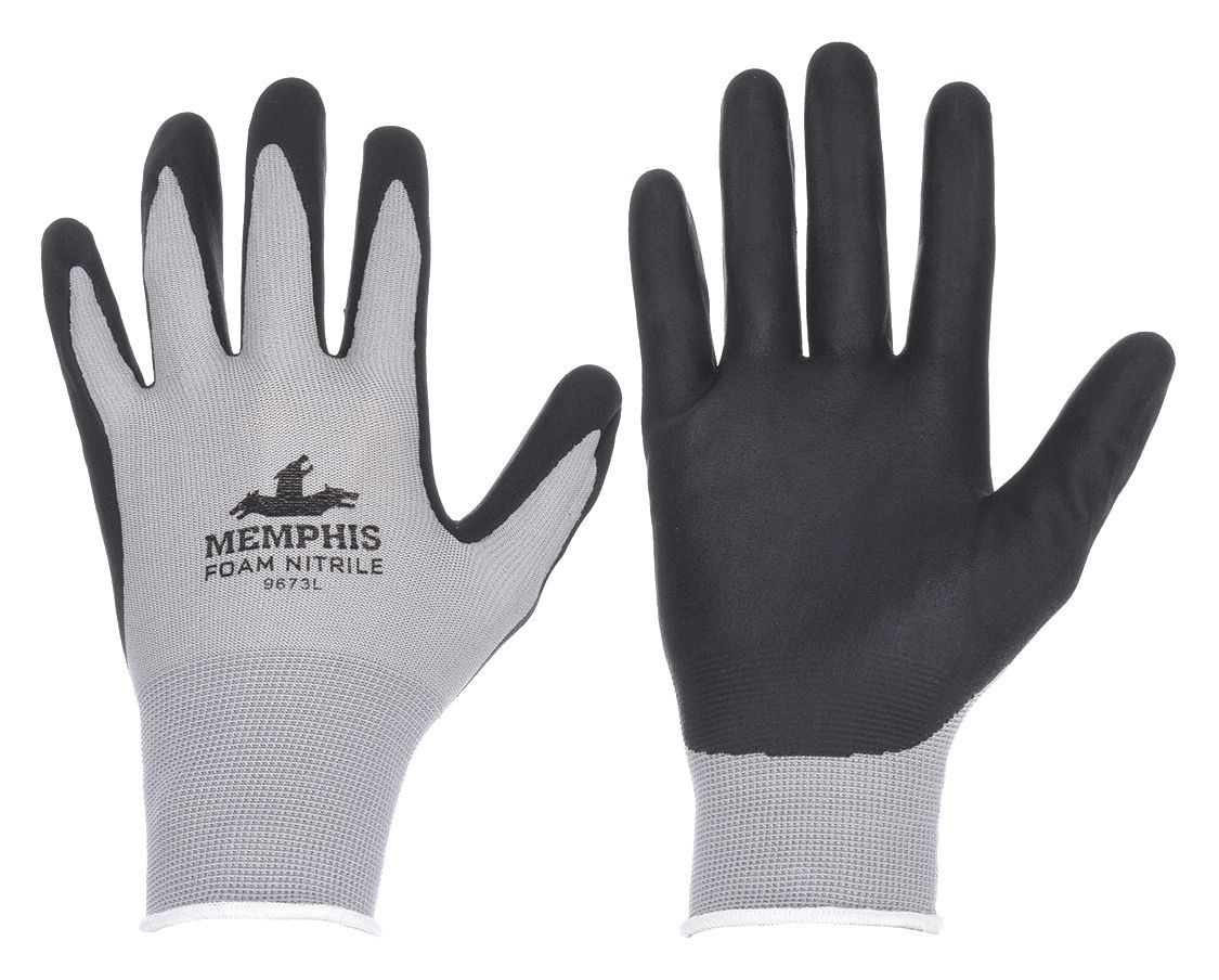 MCR SAFETY NXG 9673 Memphis Foam Nitrile Coated Gloves - Medium