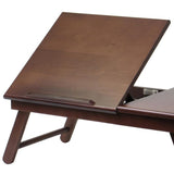 Alden Lap Desk, Flip Top with Drawer, Foldable Legs