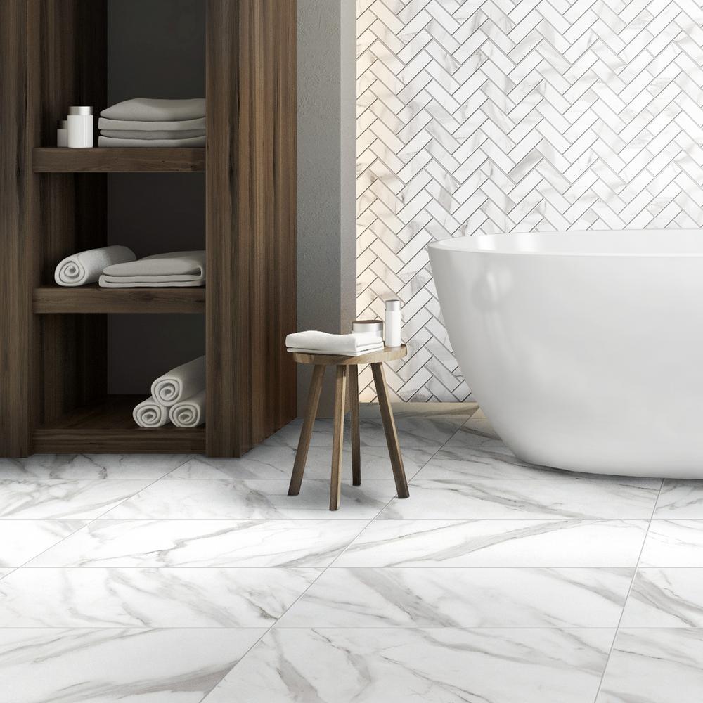 Avante Bianco Marble 12 in. x 24 in. Porcelain Floor and Wall Tile (425.6 sq. ft./pallet) - Super Arbor