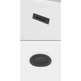 Melody 59.5 in. Acrylic Flatbottom Bathtub in White with Matte Black Trim - Super Arbor