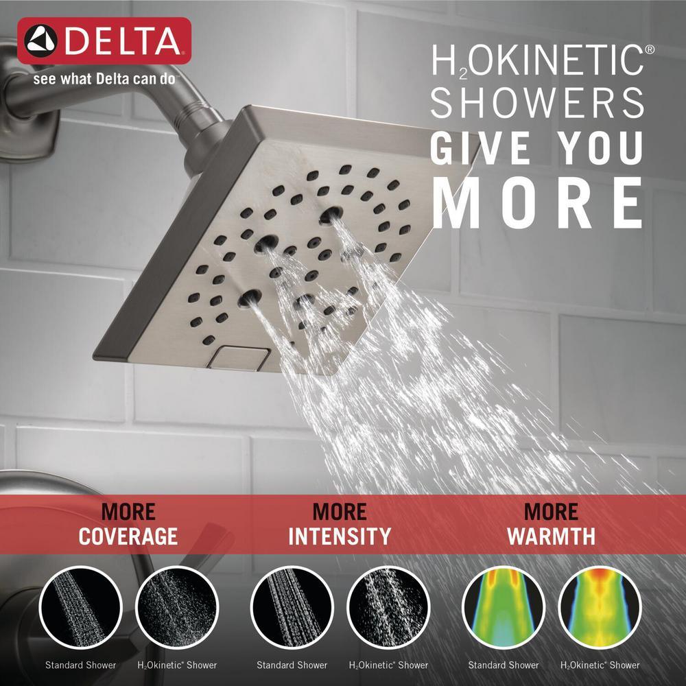 Portwood Single-Handle 5-Spray Tub and Shower Faucet with H2Okinetic in SpotShield Brushed Nickel (Valve Included) - Super Arbor
