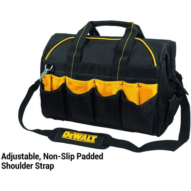18 in. 28-Pocket Pro Contractor's Closed-Top Tool Bag