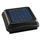 537 CFM Black Plastic Solar Powered Attic Fan with Built-in Screen - Super Arbor