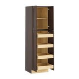 Home Decorators Collection Newport 24 in. W x 24 in. D x 84 in. H Assembled Plywood Pantry Kitchen Cabinet in Manganite with 4ROT Soft Close