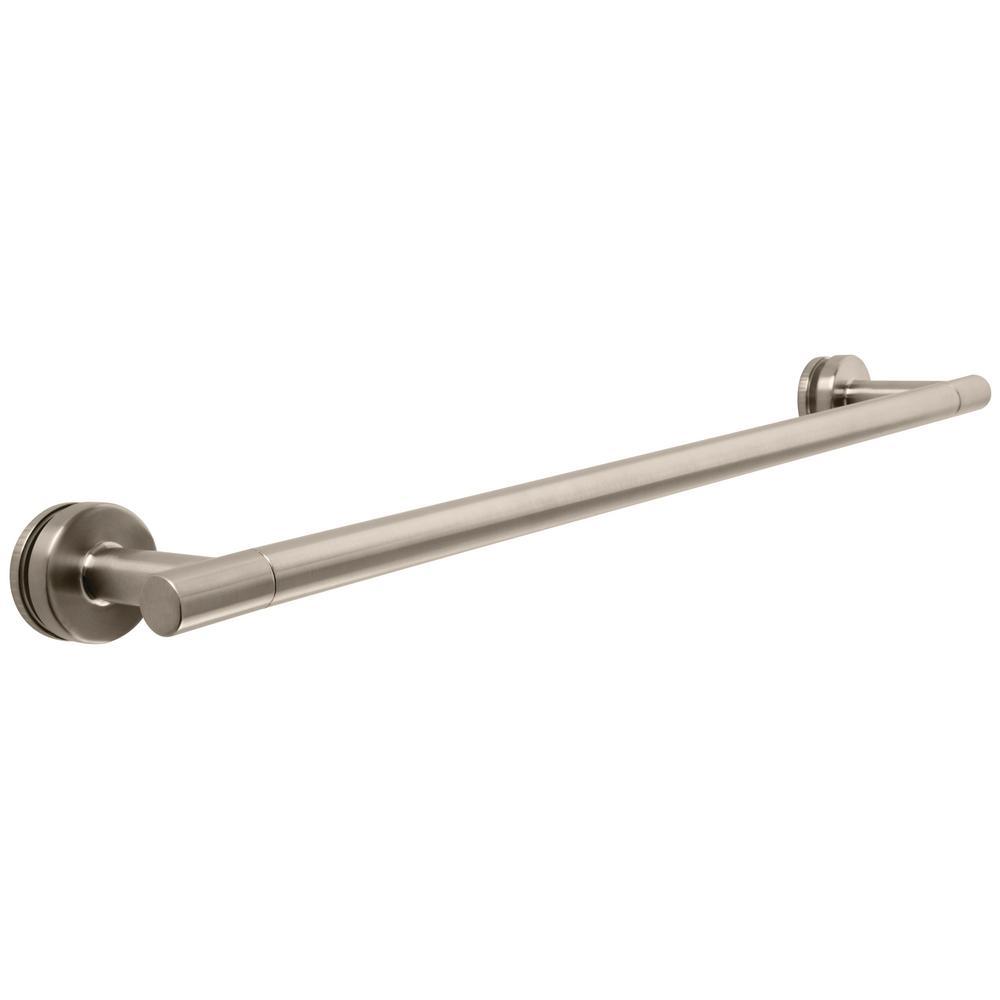 Lyndall 60 x 59-1/4 in. Frameless Mod Soft-Close Sliding Bathtub Door in Nickel with 3/8 in. (10mm) Clear Glass - Super Arbor