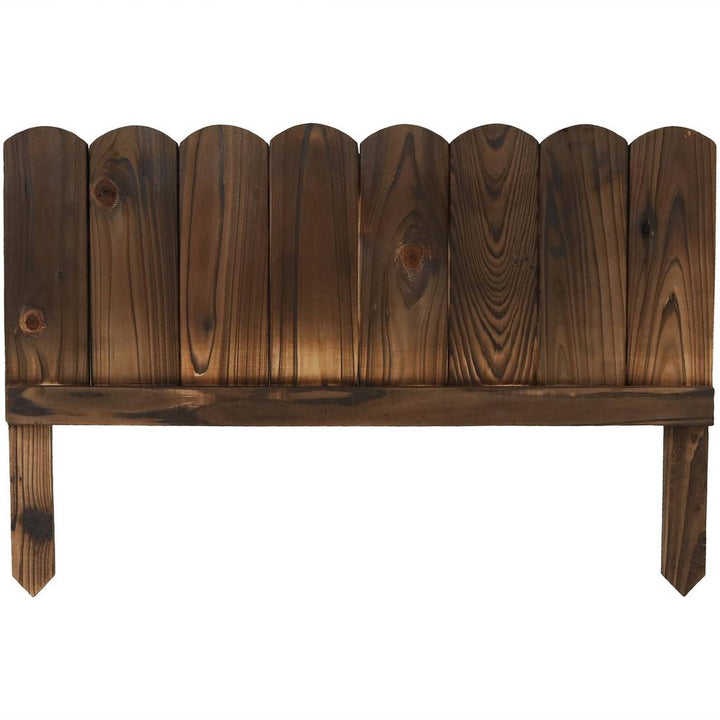 Sunnydaze Decor Rustic 22 in. L x 15 in. H Wood Garden Fence (5-Pack) - Super Arbor