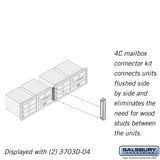 Recessed Mounted 4C Horizontal Mailbox Connector Kit for 3 Door High Units