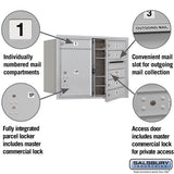 6 Door High Recessed Mounted 4C Horizontal Mailbox with Private Access - Front Loading