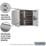 6 Door High Recessed Mounted 4C Horizontal Mailbox with Private Access - Front Loading