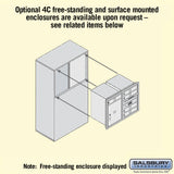 6-Door High Recessed Mounted Parcel Locker with Rear Loading and Private Access