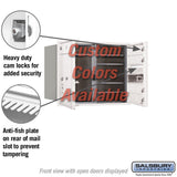 Recessed Mounted 4C Horizontal Mailbox - 6 Door High Unit with Parcel Locker