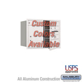 Recessed Mounted 4C Horizontal Mailbox - 6 Door High Unit with Parcel Locker