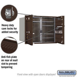 6 Door High Recessed Mounted 4C Horizontal Mailbox with Parcel Locker in Bronze - Private Access