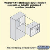 6 Door High Recessed Mounted 4C Horizontal Mailbox with Parcel Locker in Bronze - Private Access