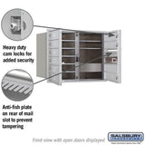 6 Door High Recessed Mounted 4C Horizontal Mailbox with Private Access - Front Loading