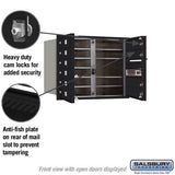 10-Door Black Recessed Mounted Mailbox with USPS Access