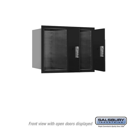 6-Door High Recessed Mounted Parcel Locker with USPS Access - Black