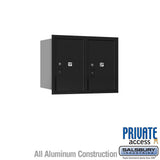 6 Door High Recessed Mounted 4C Horizontal Parcel Locker with 2 Parcel Lockers - Rear Loading