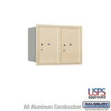 6 Door High Recessed Mounted 4C Horizontal Mailbox with Parcel Locker - Rear Loading