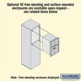 6 Door High Recessed Mounted 4C Horizontal Mailbox with Private Access - Front Loading
