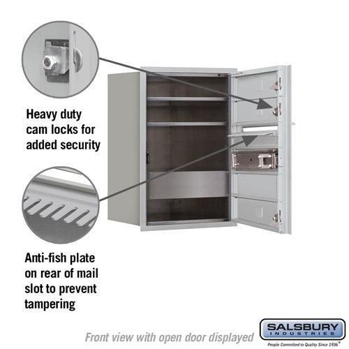 6 Door High Recessed Mounted 4C Horizontal Mailbox with USPS Access - Front Loading