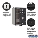 6-Door High Recessed Mounted 4C Horizontal Mailbox with USPS Access - Front Loading