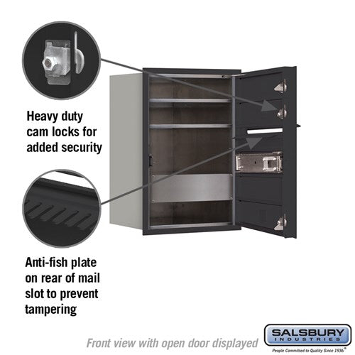 6-Door High Recessed Mounted 4C Horizontal Mailbox with USPS Access - Front Loading