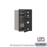 6-Door High Recessed Mounted 4C Horizontal Mailbox with USPS Access - Front Loading
