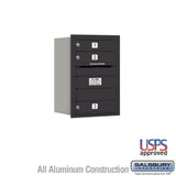 6 Door High Recessed Mounted 4C Horizontal Mailbox with USPS Access - Rear Loading
