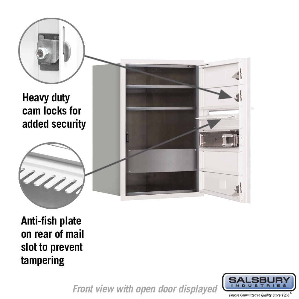 Recessed Mounted 4C Horizontal Mailbox - 6 Door High Unit - Front Loading - Private Access