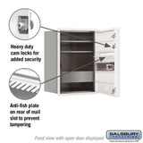 Recessed Mounted 4C Horizontal Mailbox - 6 Door High Unit - Custom Color - Front Loading - USPS Access