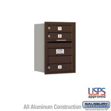 6 Door High Recessed Mounted 4C Horizontal Mailbox with USPS Access - Rear Loading