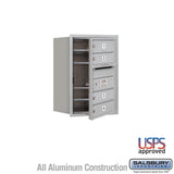 6 Door High Recessed Mounted 4C Horizontal Mailbox with USPS Access - Front Loading