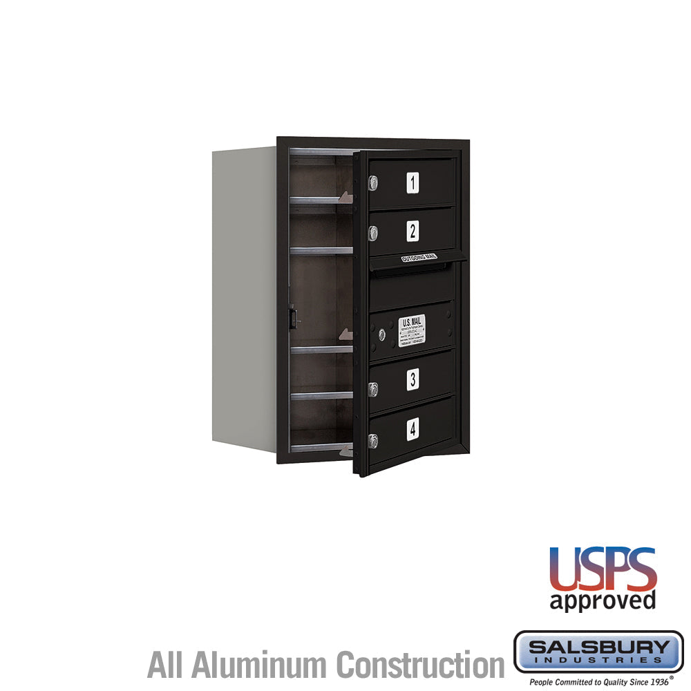 6 Door High Recessed Mounted 4C Horizontal Mailbox with USPS Access - Front Loading