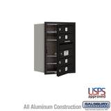 6 Door High Recessed Mounted 4C Horizontal Mailbox with USPS Access - Front Loading