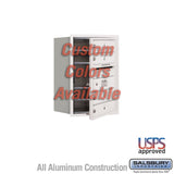 Recessed Mounted 4C Horizontal Mailbox - 6 Door High Unit - Custom Color - Front Loading - USPS Access