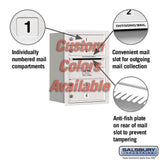Recessed Mounted 4C Horizontal Mailbox - 6 Door High Unit - Rear Loading - USPS Access