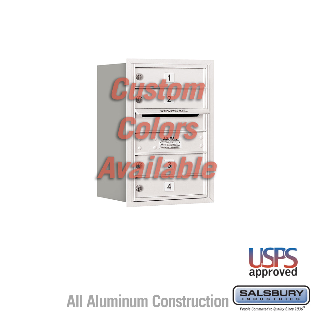 Recessed Mounted 4C Horizontal Mailbox - 6 Door High Unit - Rear Loading - USPS Access