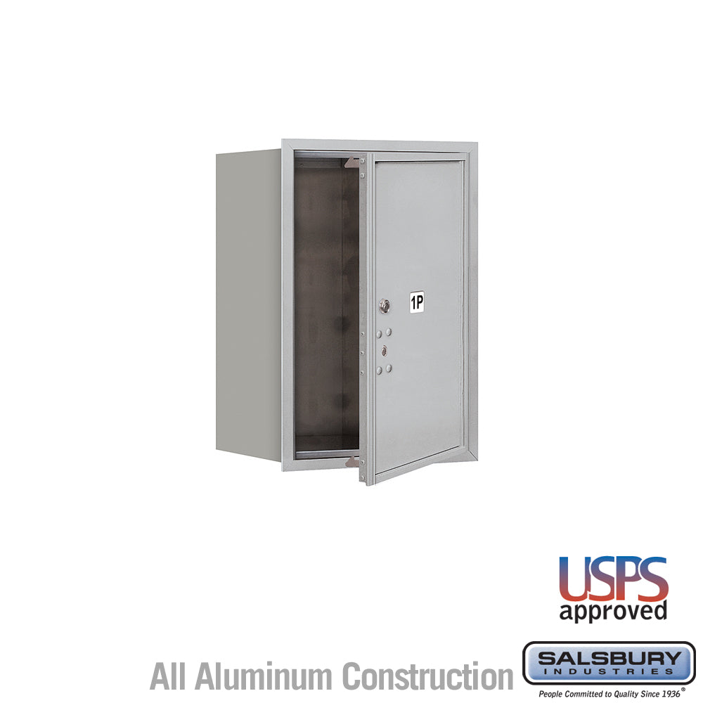 Salsbury 3700 Series 23-1/2 in. 6-Door-High Unit Parcel Locker, Model 1 PL6, 4C USPS Front-Loading Horizontal Mailbox, Aluminum
