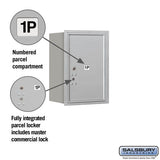 6-Door High Recessed Mounted Parcel Locker with Rear Loading