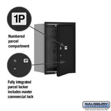 6-Door High Recessed Mounted Parcel Locker with USPS Access - Black