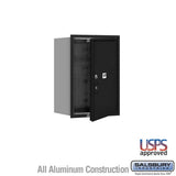 6-Door High Recessed Mounted Parcel Locker with USPS Access - Black
