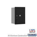 6 Door High Recessed Mounted 4C Horizontal Parcel Locker with USPS Access - Rear Loading