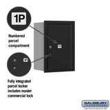 6 Door High Recessed Mounted 4C Horizontal Parcel Locker with USPS Access - Rear Loading