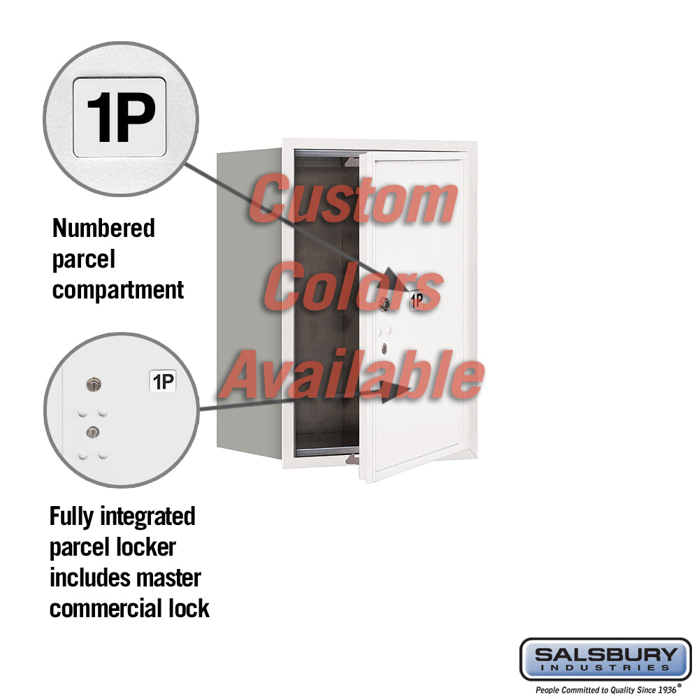 Recessed Mounted 4C Parcel Locker with Master Commercial Lock