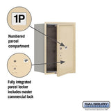 6-Door High Recessed Mounted Parcel Locker with USPS Access - Sandstone
