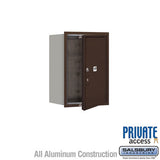 6 Door High Recessed Mounted 4C Horizontal Parcel Locker with 1 Parcel Locker in Bronze - Front Loading