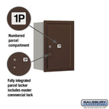 6-Door High Recessed Mounted Parcel Locker with USPS Access - Rear Loading