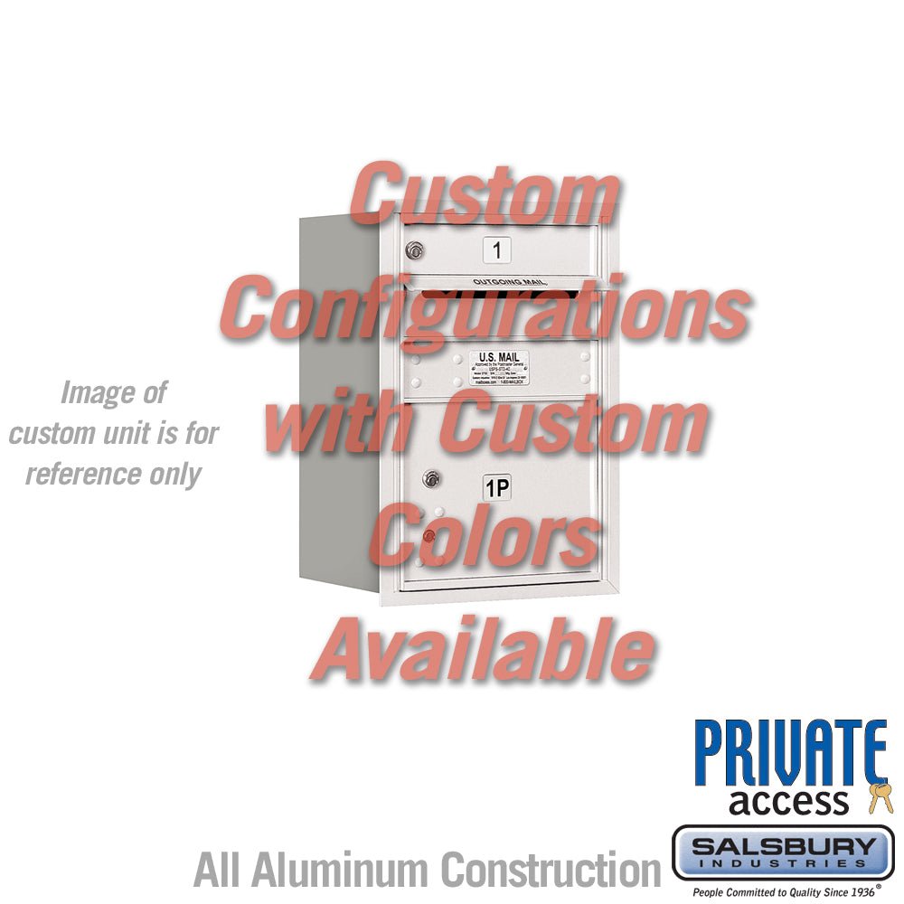 Recessed Mounted 4C Horizontal Mailbox - 6 Door High Unit - Rear Loading - Private Access